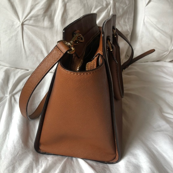 Michael Kors Selma Satchel Bag in Cognac - Picture 8 of 16